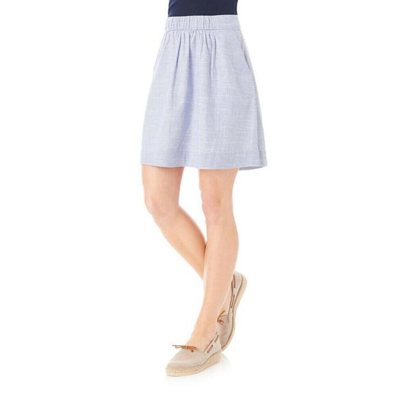 GH BASS Kaley Skirt Blue Stripe Sapphire - Picture 3 of 5